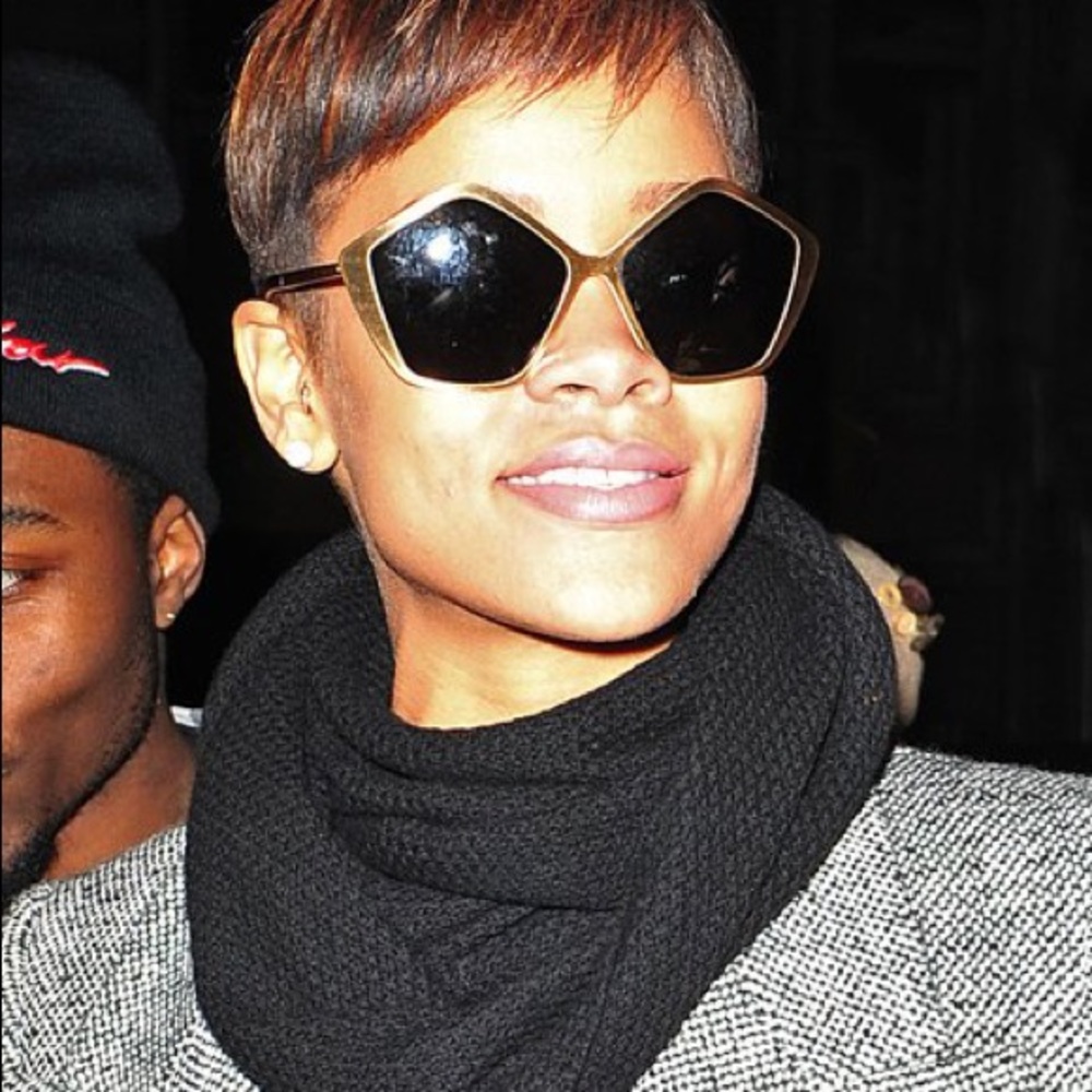 Miu Miu Hexagon Gold Metal Sunglasses